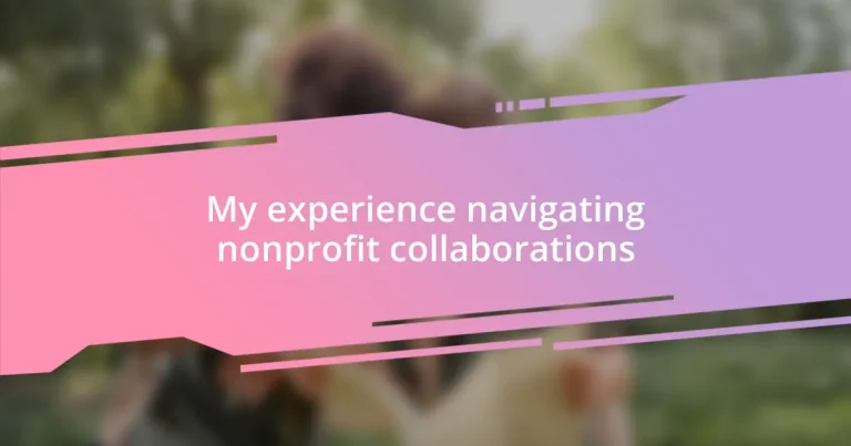 My experience navigating nonprofit collaborations